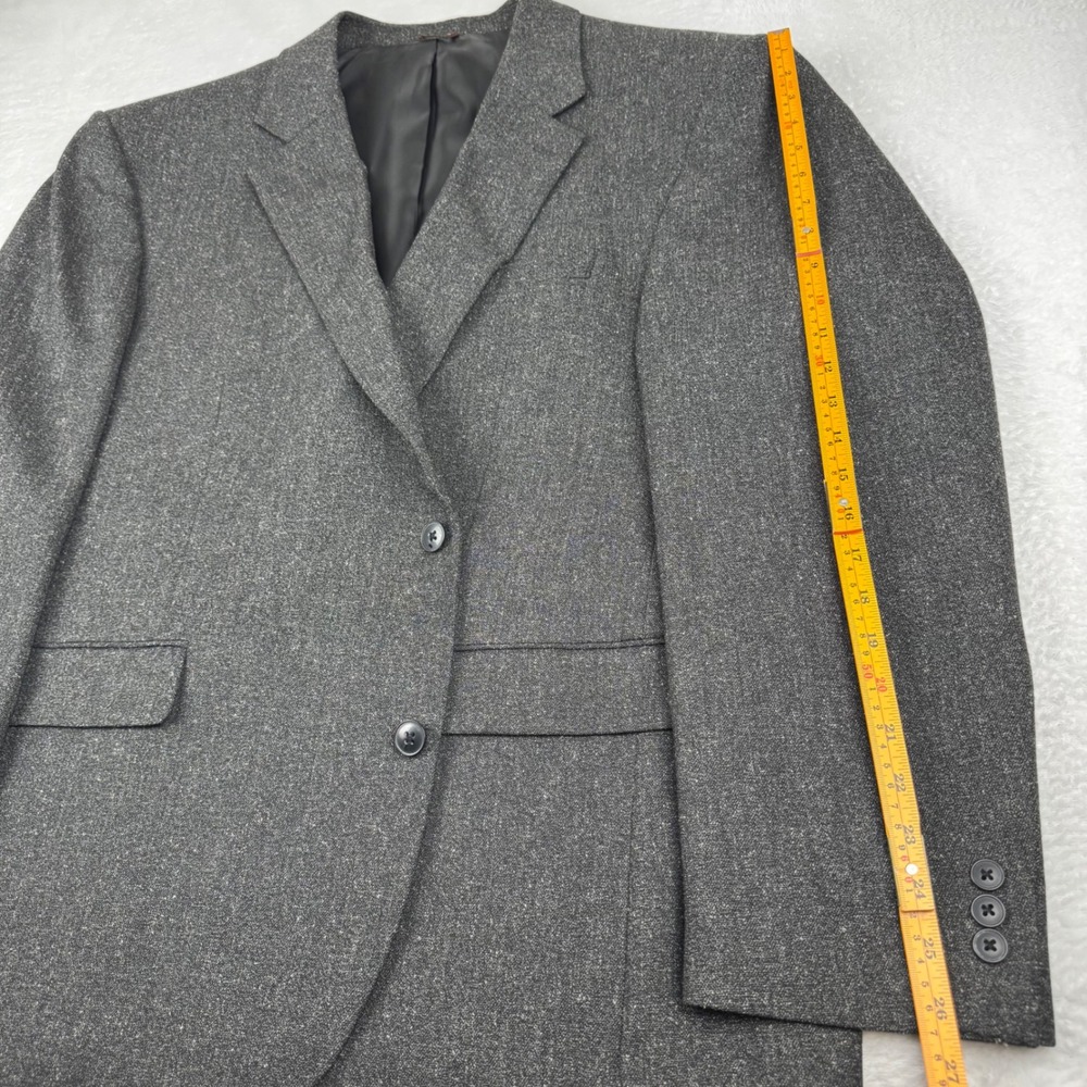 Oak Hill Blazer Men 2XL 50/52R Gray 2-Button Heathered Sport Coat XXL Jacket DXL - Picture 15 of 16